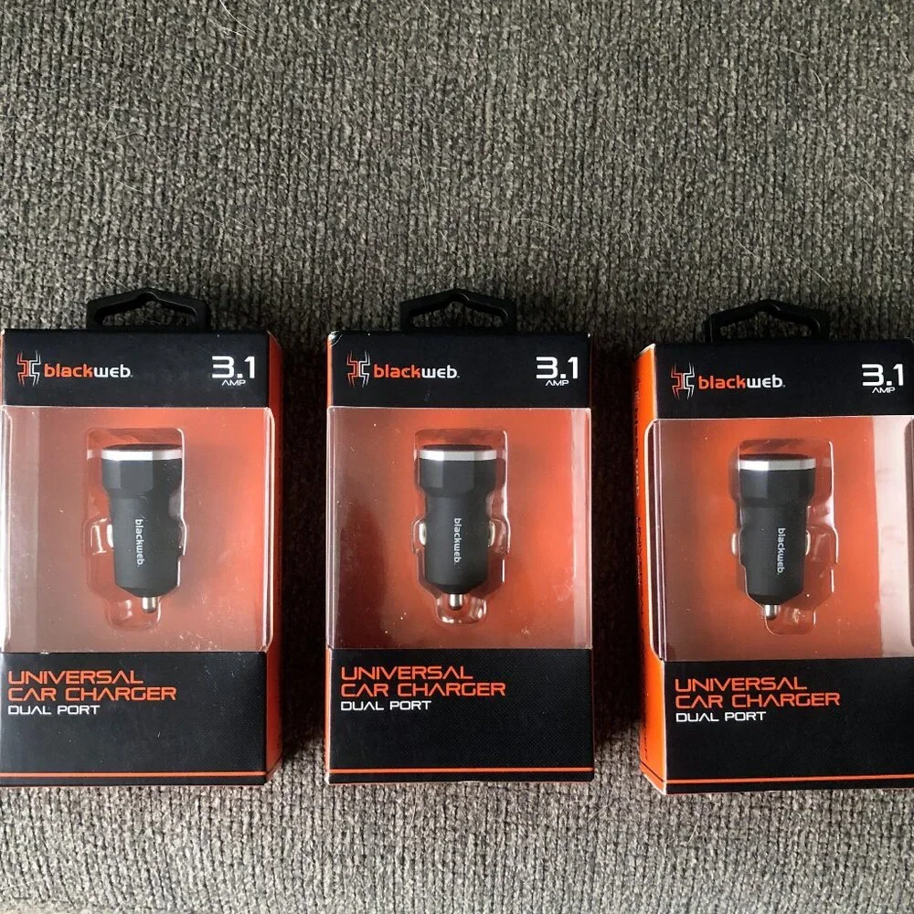 blackweb cigarette charger BWA19AV906 Qi Wireless Car Phone Cable with USB BlackWeb, 30 W Dual-Port (USB